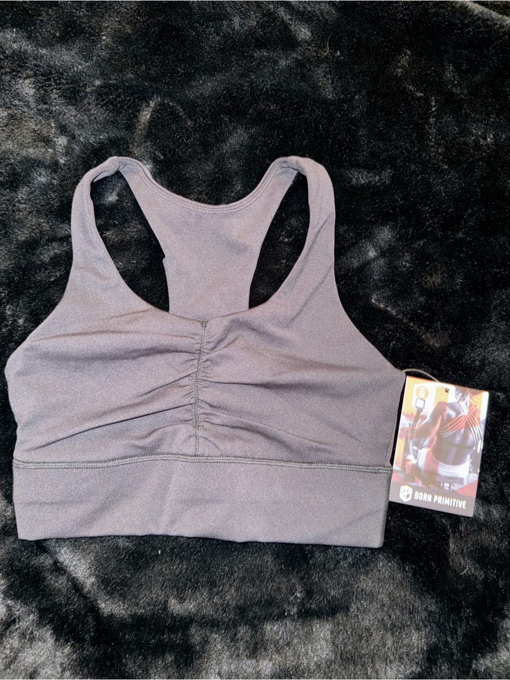 Born Primitive Black Endurance Sports Bra with Back Pocket